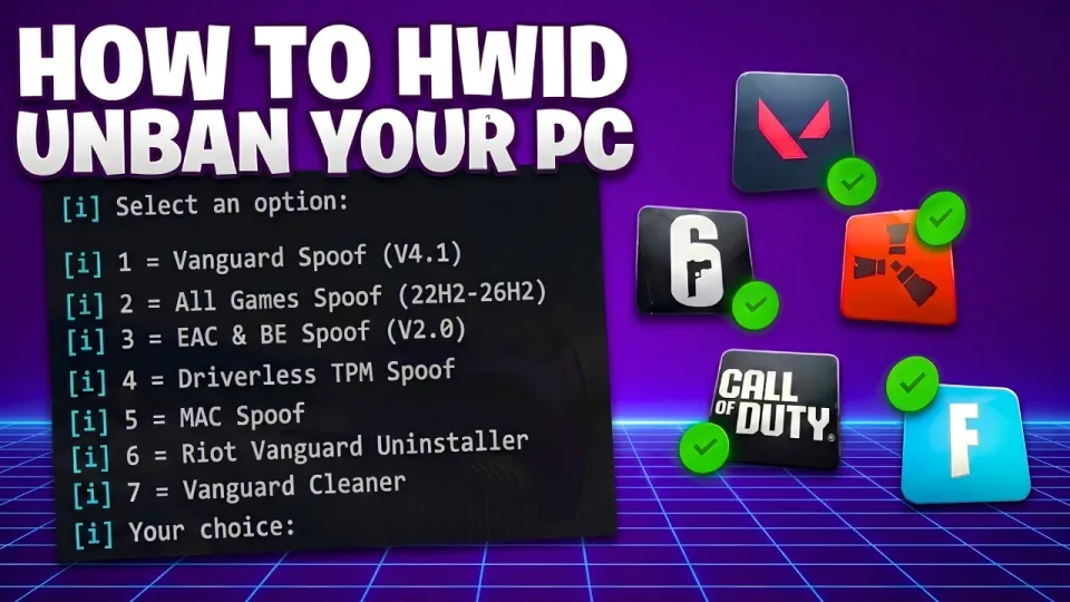 Get HWID Unbanned Instantly In Any Game - Best HWID Spoofer 2026